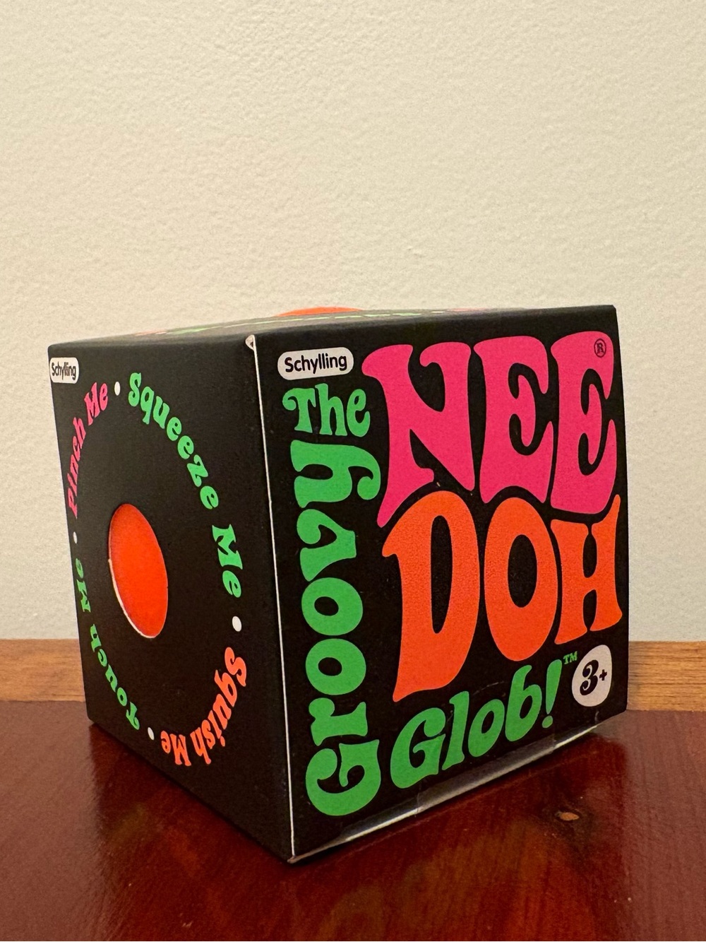 NeeDoh Groovy Glob Squeeze Toy Squishy Orange Schylling Genuine